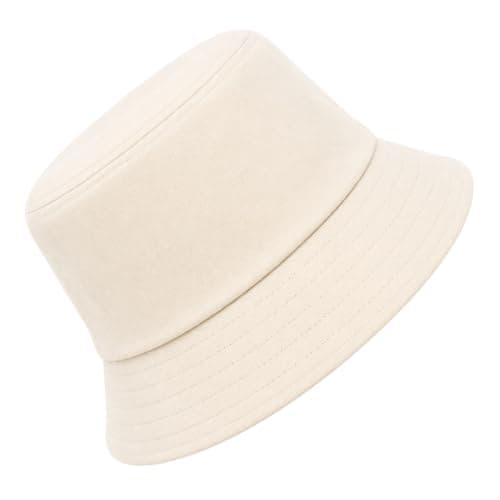 Geukmun Bucket Hat Unisex Cotton Sun Protection Summer Beach Outdoor Fishing Travel Hat UV Packable Beige