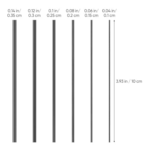 BESPORTBLE Fishing Pole Repair Tool 6pcs Carbon Fibre Rod Inserts Solid Carbon Fibre Rods for Broken Rod Repair Fishing Pole Connector for Rotary Sea Carp Rods Fishing Supplies — view 2