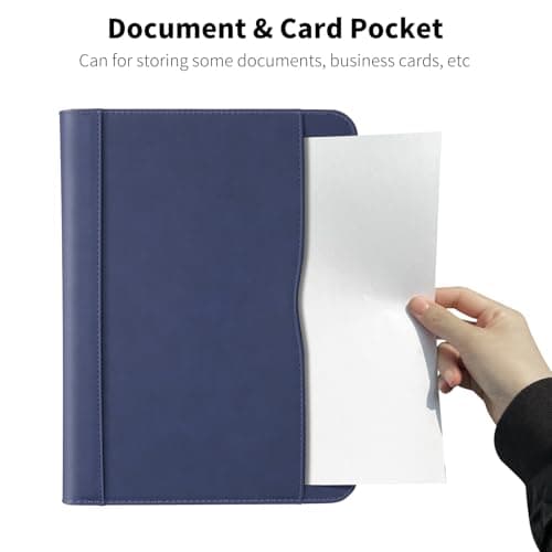 DAORANGE Case for iPad (A16) 11th Generation 11 Inch 2025, iPad 10th Generation 10.9 Inch 2022, PU-Leather Cover with Pencil Holder, Multi-Angle Stand, Document Pocket and Auto Sleep/Wake (NavyBlue) — view 6