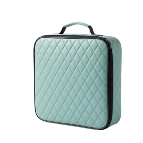 Large Capacity EV Cable Organizer Bag Wearproof Black(Leather Green Square)
