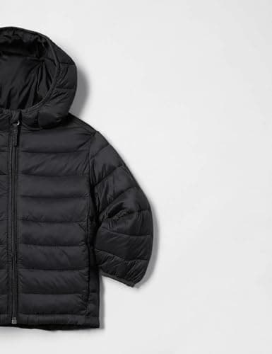 Amazon Essentials Boys' Lightweight Water-Resistant Packable Hooded Puffer Jacket, Black, 9 Years — view 2