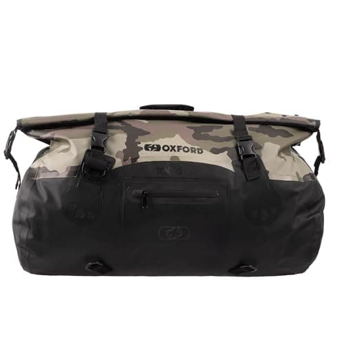 Oxford Aqua T-50 Roll Bag Motorcycle Luggage, Camouflage/Black. Waterproof