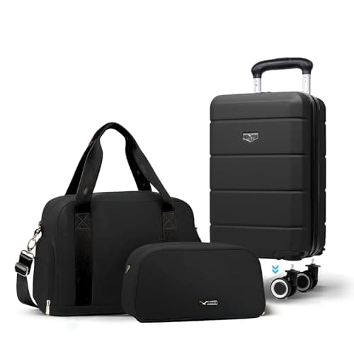 Lugg Jetset 3-Piece Travel Set – Ryanair 40x25x20 cm Hard Shell Cabin Bag with Detachable Wheels, Duffel Bag and Toiletry Bag for Lightweight Airline Hand Luggage Travel