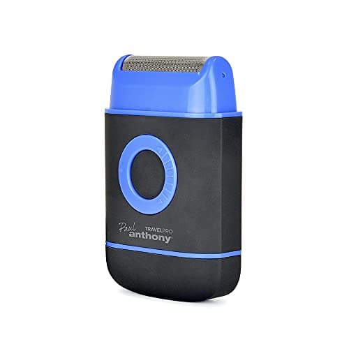 Paul Anthony Travel Pro Battery Operated Men's Compact Foil Shaver/Titanium Steel Flexible Blade/Retractable Side Foil Flexible Trimmer/Rubberised Finish / 2 x AA Battery Operated - H5001 — view 2