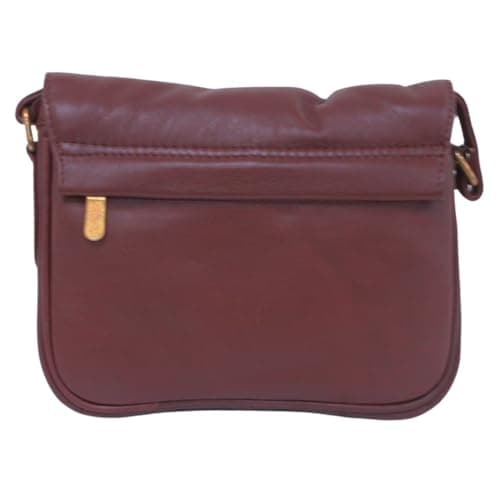 Luigi's Genuine Leather Cross-Body Bag – Adjustable Strap, Magnetic Lock, Zipper Pockets, Elegant Design(Cognac) — view 3