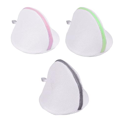 Bra Wash Bags, Mesh Washing Pouches with Zipper, 3 Pcs, 3 Color