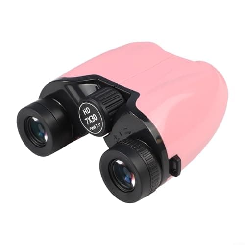 7x Binoculars for Adults and Kids, HD Compact Pocket Telescope with FMC Lenses, Lightweight Portable for Concerts Sports Stargazing Bird Watching, Wide Field of View(Pink) — view 3