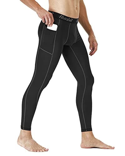 Runhit Men's Running Leggings Gym Compression Pants Men Sports Tights Thermal Base Layer Trousers for Cycling Football Golf Yoga — view 2