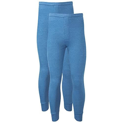 Heatwave® Pack of 2 Men's Thermal Trousers Long Johns Warm Underwear Baselayer, S M L XL XXL Thermals, Small Blue — view 4