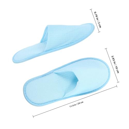 SECFOU Foldable Travel Slippers Green One-time Use Soft Cloth Ventilate Fabric Lightweight Disposable Slipper for Home and Hotel Use Comfortable Travel Accessories — view 4