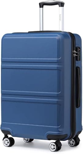 Kono Large Suitcase 28-Inch Lightweight 4 Wheel and Sturdy ABS Hard Case Trolley Carry On Hand Luggage with TSA Lock for Travel Business Holiday,(Navy,Large 28")