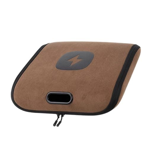 LWHZOFR Hard Shell Storage Case with Double Zippers, Brown — view 6