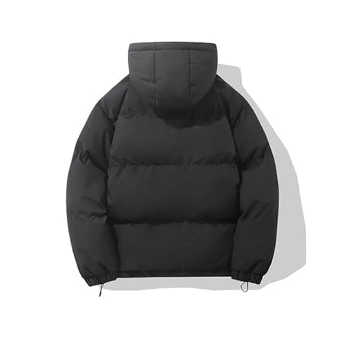 Anbiryeik Women Winter Puffer Down Jacket Hooded Waterproof Quilted Short Coat with Pockets Lightweight Ladies Parka Jackets Zip Up Windproof Packable Casual Warm Outwear for Travel Outdoor Black M — view 3