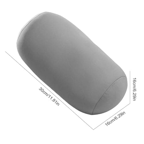 Microbead Bolster Tube Pillow Extra Soft Microbead Travel Neck Support Pillow Back HeadCushion Body Cushion Cylinder Bean Bag Throw Pillow Neck Arm Back Support For Plane Car Travel Recliner Sleeping — view 2