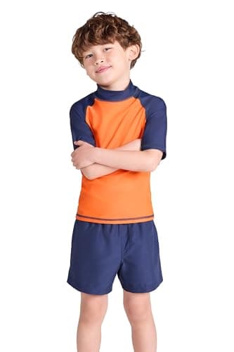 Mountain Warehouse Short Sleeves UPF50+ Kids Rash Vest Burnt Or 7-8y