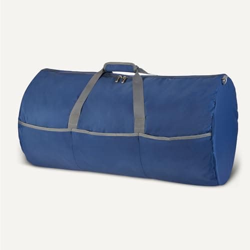 Amazon Essentials 32.4” (82.3cm) Extra Large Foldable Nylon Duffel Bag for Travel/Storage with Zipped Pockets, 9,254 Cubic Inch (150L), 22.68kg Capacity, Navy Blue (Previously Amazon Basics) — view 5