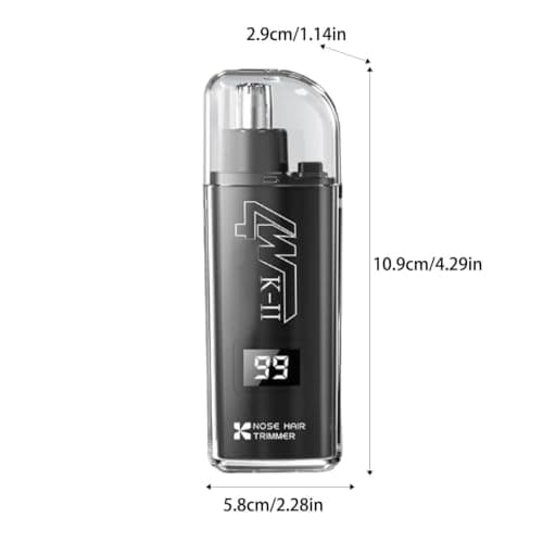 Rechargeable Battery Nose Hair Trimmer with Digital Display — view 6