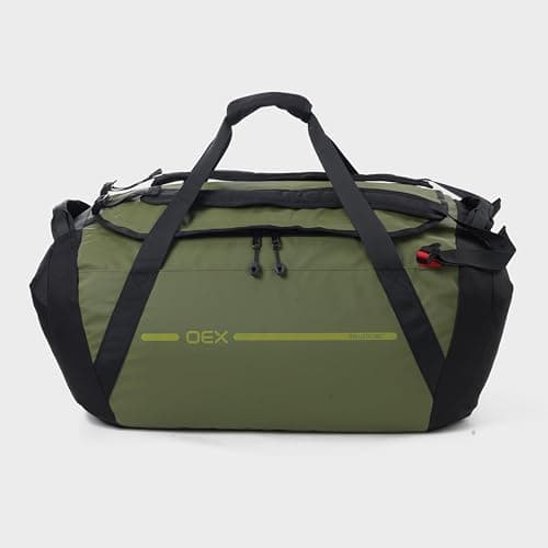 OEX Ballistic Cargo Bag with Wet Pocket & Multiple Carrying Options, Duffel, Holdall, Bag for Men & Women, Durable, Heavy Duty, Travel, Luggage, Overnight, Weekend, Sports (Green, 90 Litre) — view 2