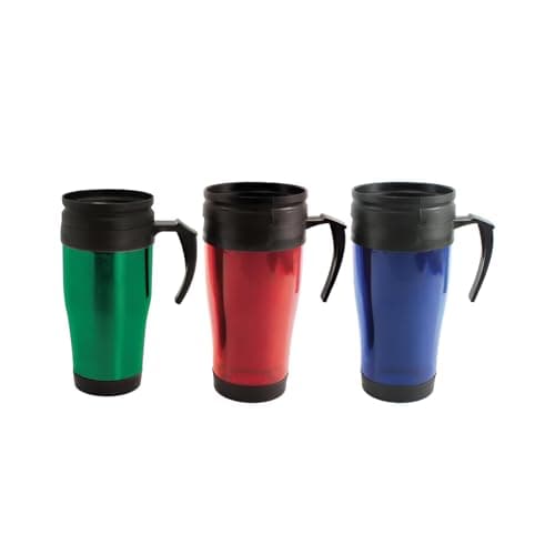 450ml Car Coffee & Tea Travel Mug with Handle Double Wall Insulated Cup for Hot & Cold Drinks Cup Holder Compatible Leak-Resistant Portable Mug for Office Home and Outdoor Use