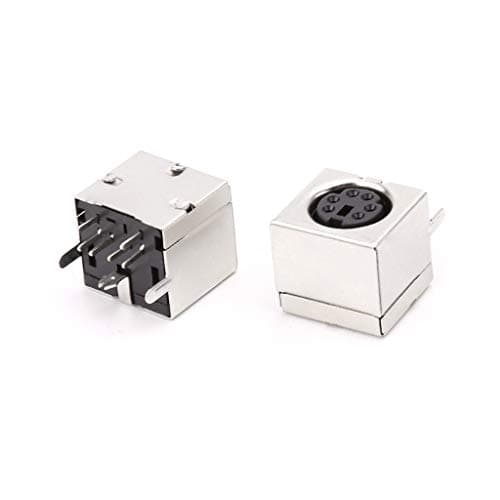 YIGZYCN 10pcs Mini 6-pin Din Socket Connectors PS-2 Female Plug PCB Solder Connector PC Adapter Converter — view 3