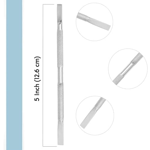 Jack Shaver® Cuticle Pusher Professional Double Ended Hypoallergenic Stainless Steel Metal Pusher Durable Manicure and Pedicure Tool for Fingernails and Toenails (Silver) Style No. (11) — view 4