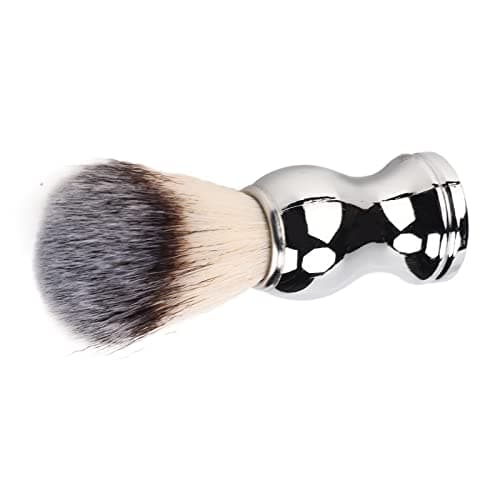 Shaving Brushes For Men, Shaving Kit For Men Portable with Silver Handle and Soft Bristles For High-Efficiency Deep Cleaning At Home or in Salons — view 3