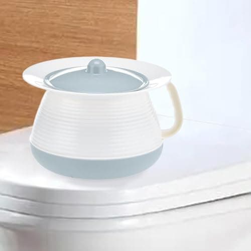 FewNvWa Portable Toilet Container with Lid and Handle. Lightweight Container for on The Go. Made of PP for Camping and Car Trips, Blue — view 4