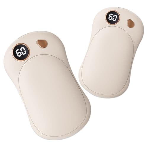 HONEYYEAR Hand Warmers Rechargeable 2 Pack, 10000mAh Electric Hand Warmers, Reusable Portable Pocket Heater, LED Display & 3 Levels, Gifts for Christmas, Outdoor, Golf, Travel, Hunting, Camping