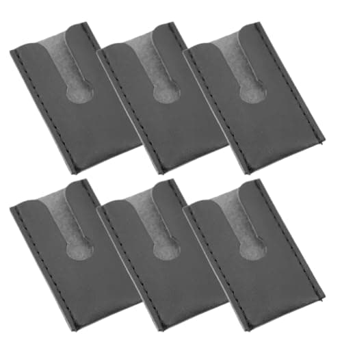 LIGIGWASH Safety Razor Case for Men’s Grooming and Travel Accessories 6pcs Pu Leather Travel Cover with Enhanced Protection Lightweight Compact Design for Double Edge Razor Head