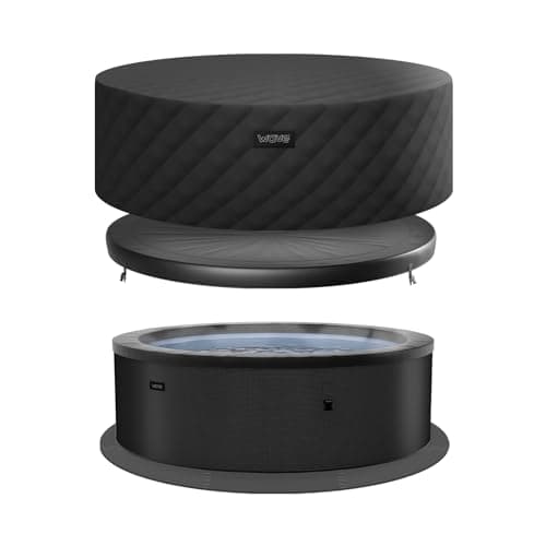 Wave Tahoe 4 Person Eco Foam Hot Tub | Portable Outdoor Spa with Integrated Heater, 40°C Rapid Heating & WiFi App Control | 70 BubbleJet Massage, FrostFree | Charcoal Black | EnergySave Bundle