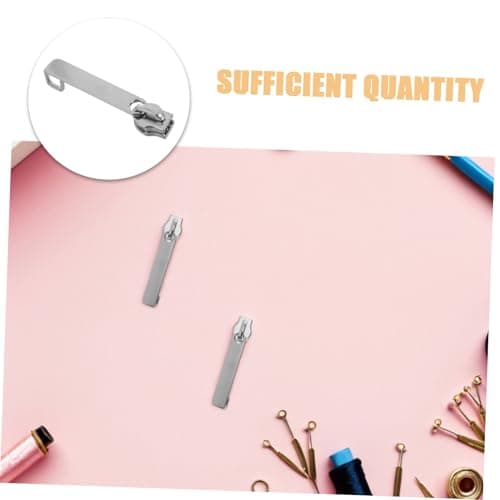 Gogogmee 100pcs Detachable Metal Zipper Replacement Sliders for Luggage Suitcase Backpack Heavy Duty Ergonomic Puller with Locking Feature Fit Travel Repair Kit in Silver — view 5