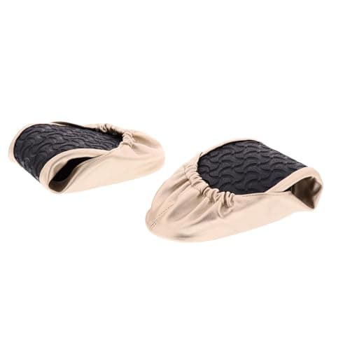 Foldable Ballet Flats - Women's Portable Ballerina Roll up Shoes, Gold, 10-11 — view 6