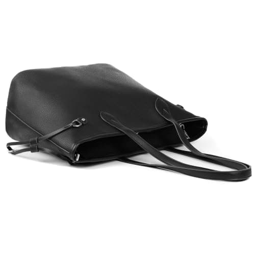 AOSSTA Tote Bag for Women Large Soft Faux Leather Shoulder Bag with Zipper — view 6