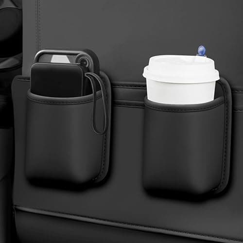cups Backseat - Spill-Proof Backseat Organizer | Elastic Back Clips Vehicle Storage | Adaptable Fabric Car Seat Organiser for Long Distance Travel or Road Trips — view 2