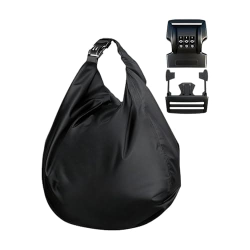 Helmet Bag Motorcycle | Waterproof Dust Proof Case with Combination Lock | Helmet Storage Pack - for Equestrian Ski Bike Travel Welding Baseball Sport Cycling Hockey Racing Snowmobile