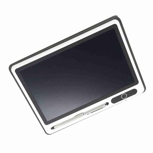 ZDETGU Electronic Notepad LCD Writing Tablet 9 Inch with Faux Leather Case Flexible Pressure-Sensitive Screen, 100000+ Uses, Portable Reusable Drawing Pad for Office School Notes (Black (with — view 2