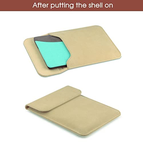 HoYiXi Sleeve Case for 6",6.8",7 Inch Kindle Paperwhite/Colorsoft/Signature Edition 2024-2012 Sleeve Bag Pouch Cover Case for 6 Inch - 6.8 Inch Kobo/Tolino/Pocketbook ebook Reader - Khaki — view 5