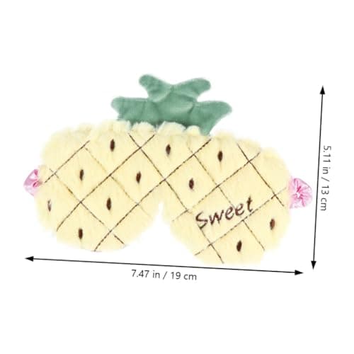Cartoon Pineapple Plush Sleep Eye Cover with Elastic Strap — view 2