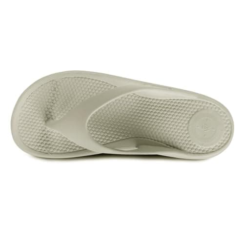 totes® SOLBOUNCE® Ladies Toe Post Sandals, Ultra-Light Everywear™ Foam, Compression-Proof, Antibacterial Freshness, Machine Washable Flip-Flops, Durable Summer Travel, Beach Footwear, Stone, 5 UK — view 5