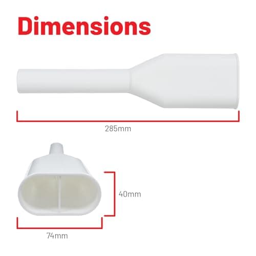 Reliapart 2-to-1 Drain Outlet Hose Connector for Dishwashers and Washing Machines Compatible for Universal Fit Durable Plastic Y Splitter Adaptor 32mm/40mm Tails 484000008439 Waste Pipe Joiner — view 2