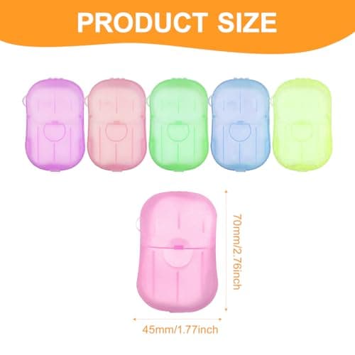 ASIRYVA 5 Boxes Travel Soap, Portable Foaming Paper Soap Sheets with Storage for Travel & Outdoor Hand Washing — view 2