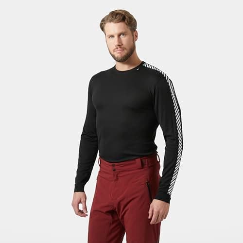 Helly Hansen Men's HH Lifa Stripe Crew Base Layer, Black, M — view 3