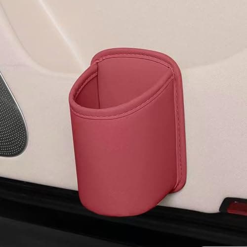 Wide‑Mouth Clip‑On Leather Car Side Window Cup Holder Multi‑Function — view 2