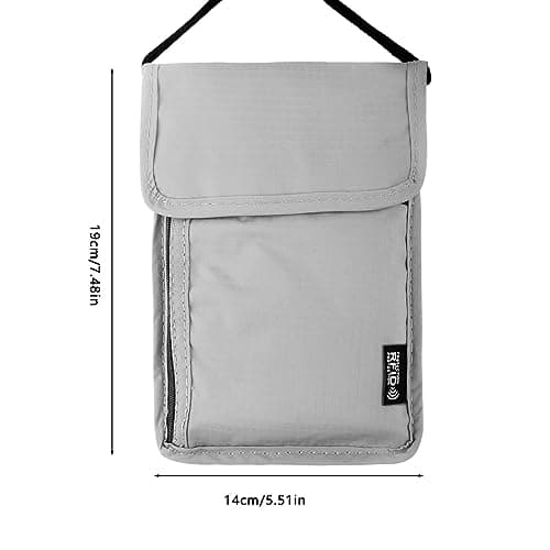 TNSLAND chest bag unisex travel wallet with RFID protection waterproof passport bag organizer for men women kids boys girls maximum security for smartphone and travel documents, b, 19 x 14 cm — view 6
