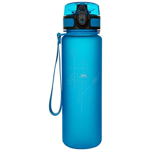 Trespass Water Bottle Flintlock - BPA-Free Plastic, Lockable Flip Lid, Wrist Strap, 500ml Capacity — view 2