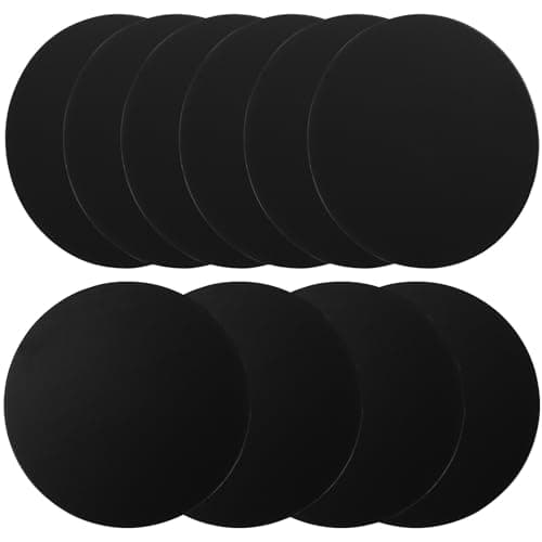 TEHAUX Magnetic Phone Plate 20-Pack, 40 MM Ultra-Thin Self-Adhesive Iron Discs for Car Vent & Dashboard Mounts, Black, for Phones