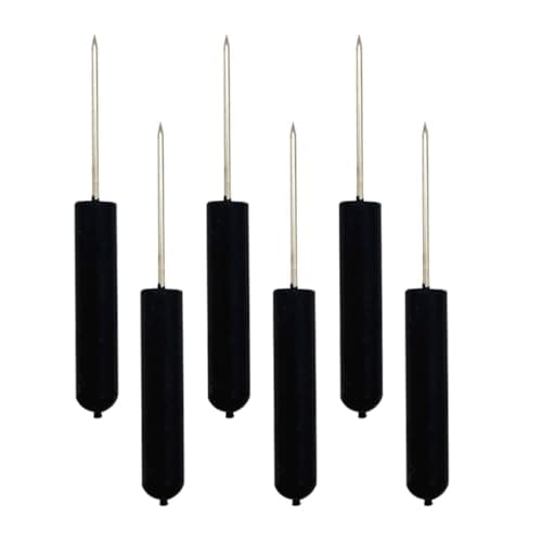 Black Plastic Push Pins 6 Pcs Cylinder Head for Travel Maps
