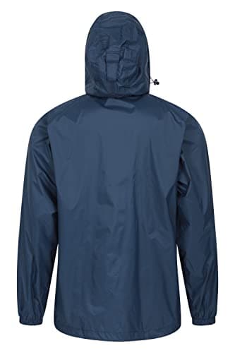 Mountain Warehouse Pakka Mens Waterproof Packable Jacket - Foldaway Hood Jacket, High Vis Mens Coat, Lightweight Rain Jacket - for Wet Weather & Travelling, Navy, XXL — view 2