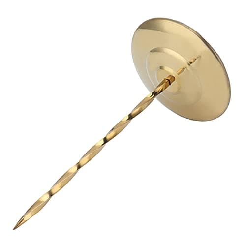 KENANLAN Receipt Holder, Thickened Non-Slip Stainless Steel Ticket Spike with Round Base for Restaurants, Bars, Kitchens (Golden Spiral Rod) — view 4