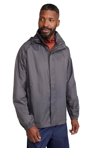 Mountain Warehouse Pakka Mens Waterproof Rain Jacket Grey M — view 2